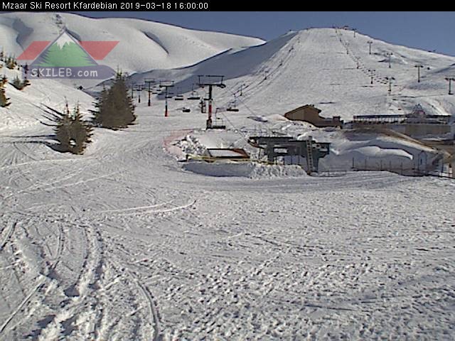 Mzaar Ski Resort Kfardebian Lebanon webcam on 031817 by SKILEB.com
