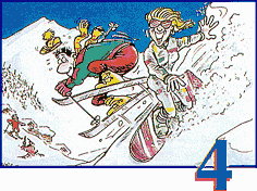 Leave space while overtaking on skis or snowboards