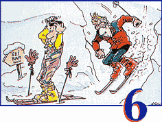 Don't stop skiing in narrow places
