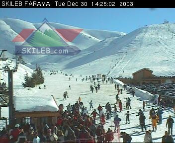 Mzaar Ski Resort Kfardebian Lebanon webcam on 123009 by SKILEB.com