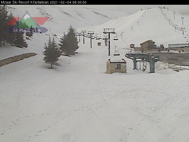 Mzaar Ski Resort Kfardebian Lebanon webcam on 02041208 by SKILEB.com