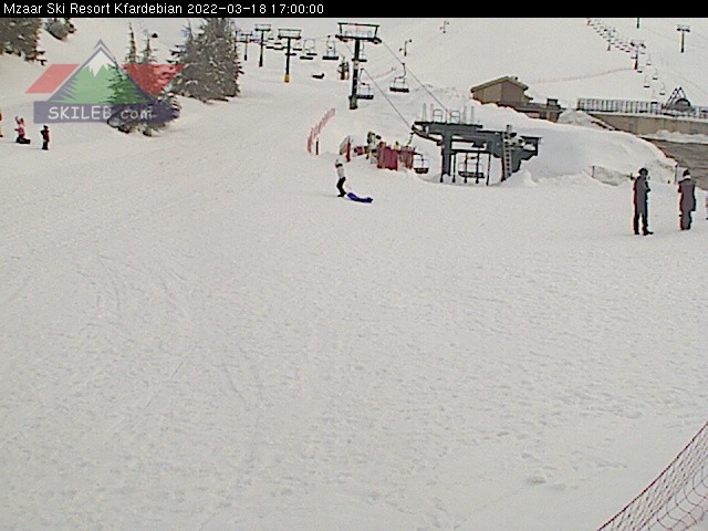 Mzaar Ski Resort Kfardebian Lebanon webcam on 031817 by SKILEB.com