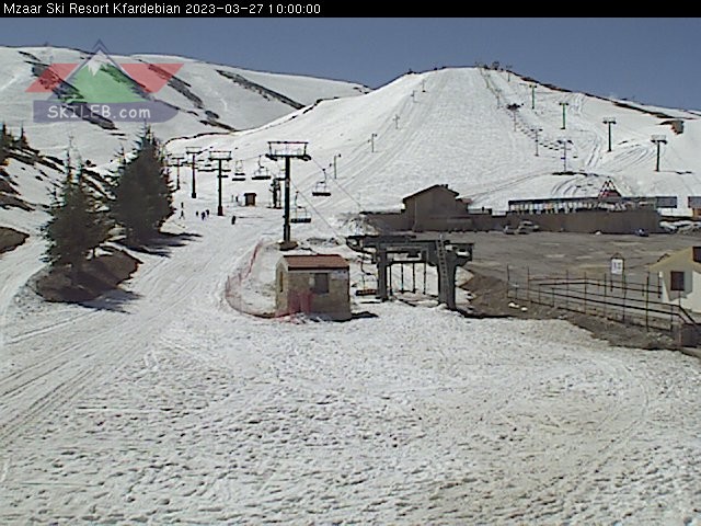 Mzaar Ski Resort Kfardebian Lebanon webcam on 03272410 by SKILEB.com